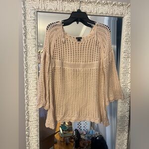 New Directions Cream Knit Top